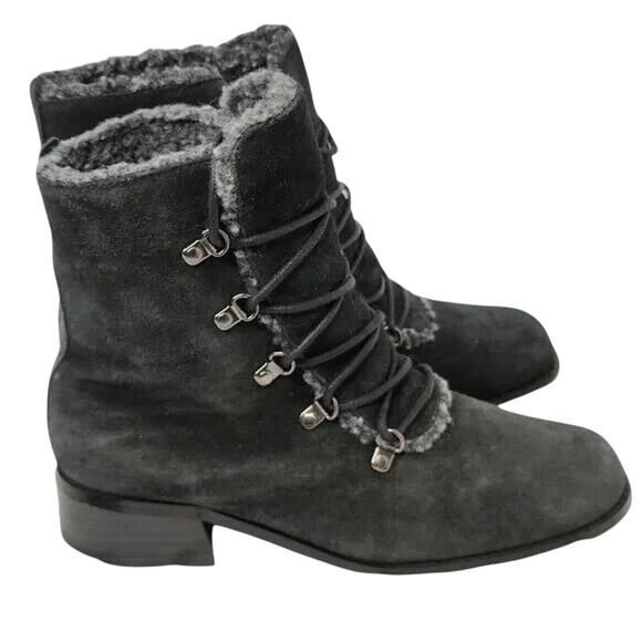 Vintage Black Chunky Y2K Bootie sz US 6 - Picture 1 of 12